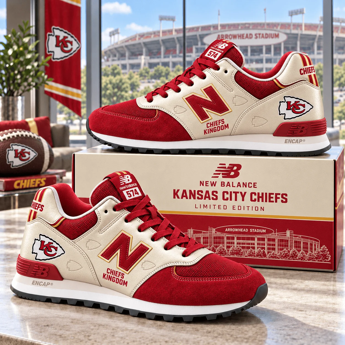 Premium NFL KC NB 574 Sneaker