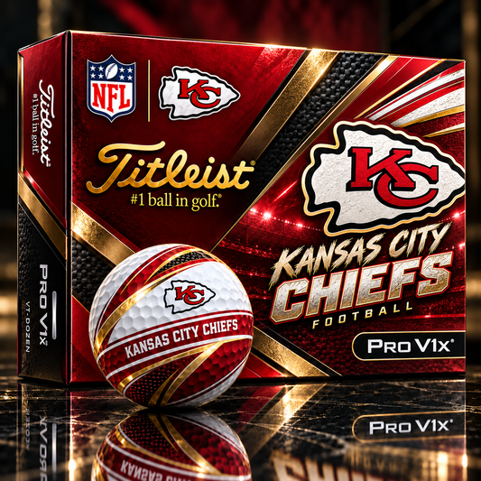 Premium NFL KC x Titleist Pro V1 Team Spirit Golf Balls Set V2
