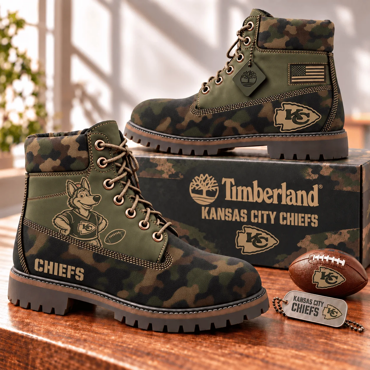 Premium NFL KCC Camo Boots V3
