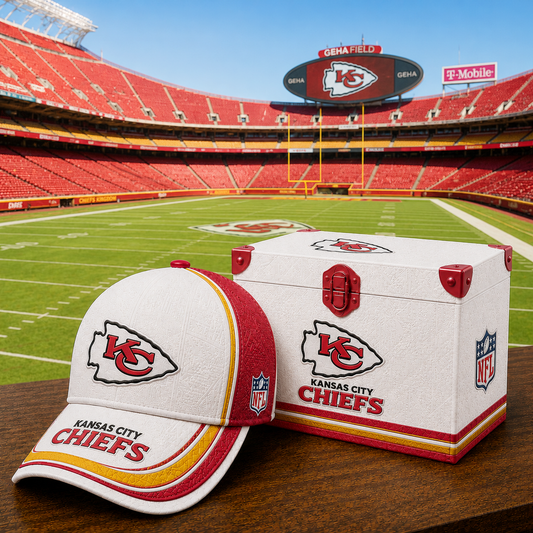 Premium NFL KCC Embossed Leather Cap V2