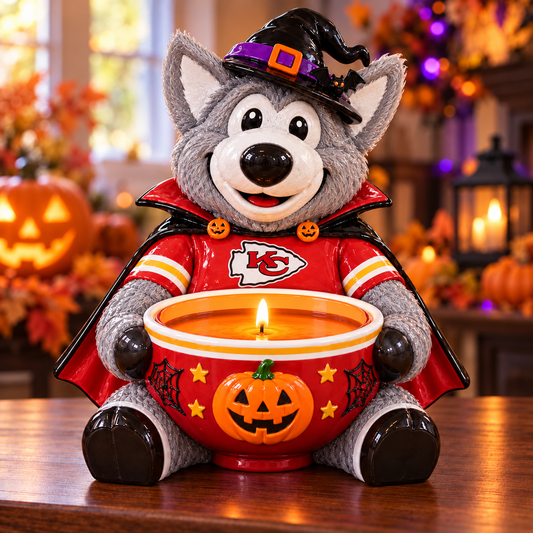 Premium NFL KCC Halloween Candle Holder