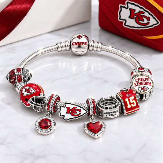 Premium NFL KCC Team Spirit Charm Bracelet V8