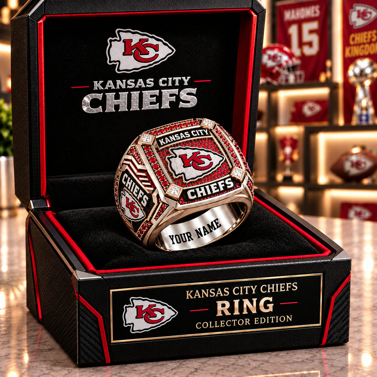 Premium NFL KCC Team Spirit Collector Ring