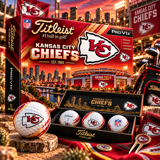 Premium NFL KCC x Titleist Pro V1 Herritage Golf Ball Set V4