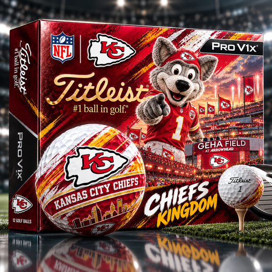 Premium NFL KCC x Titleist Pro V1 Skyline & Stadium Golf Balls Set