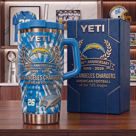 Premium NFL LAC Anniversary Flame Heritage Handle Tumbler