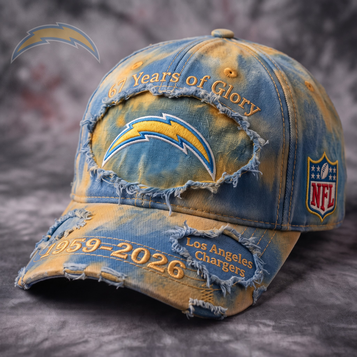 Premium NFL LAC Glory Vintage Distressed Embroidered Cap