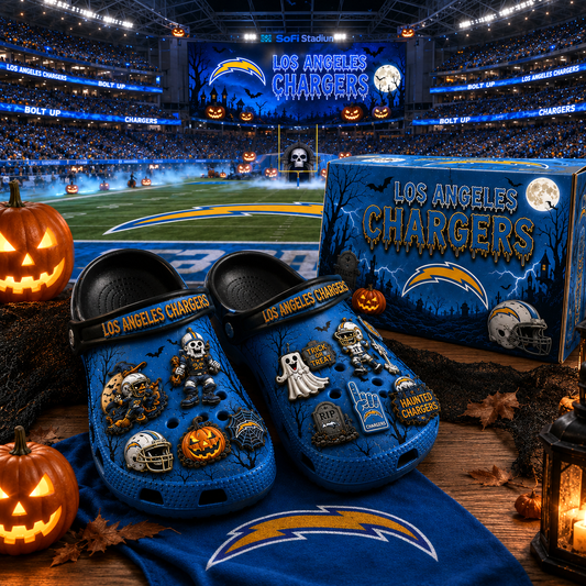 Premium NFL LAC Haunted Game Day Halloween Charm Clogs