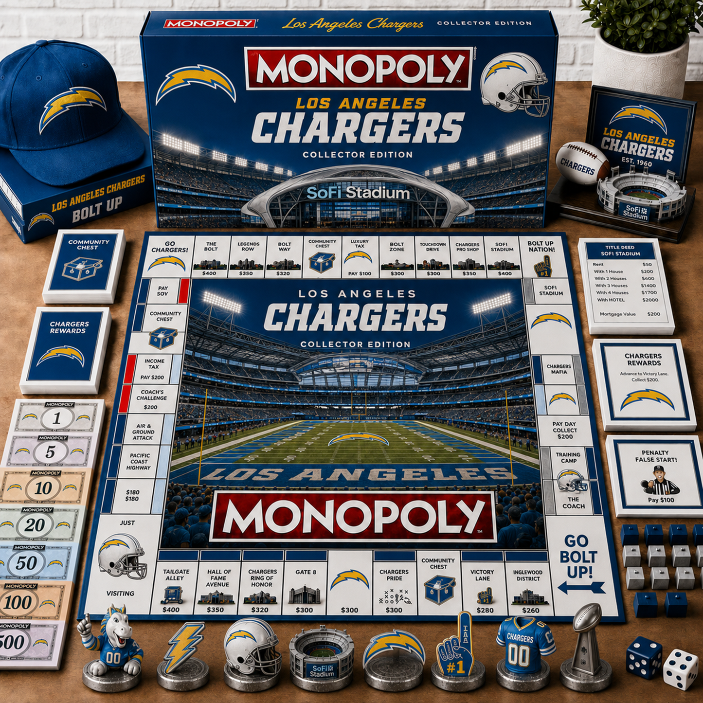 Premium NFL LAC Monopoly Collector’s Edition Board Game