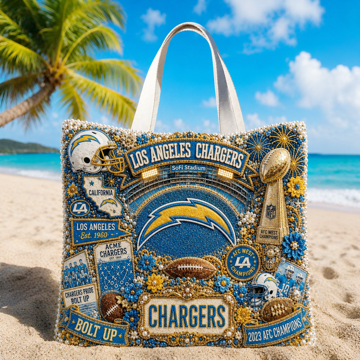 Premium NFL LAC Summer Vibes Tote Bag