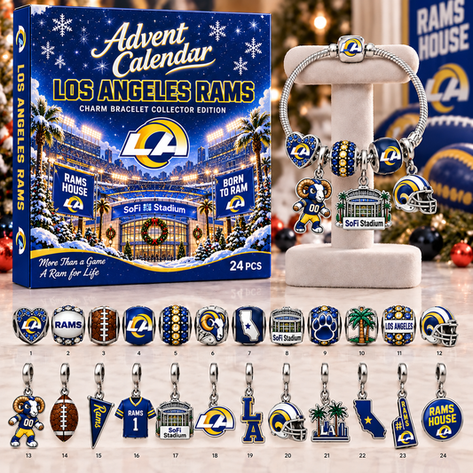 Premium NFL LAR Advent Calendar Charm Bracelet Set V5