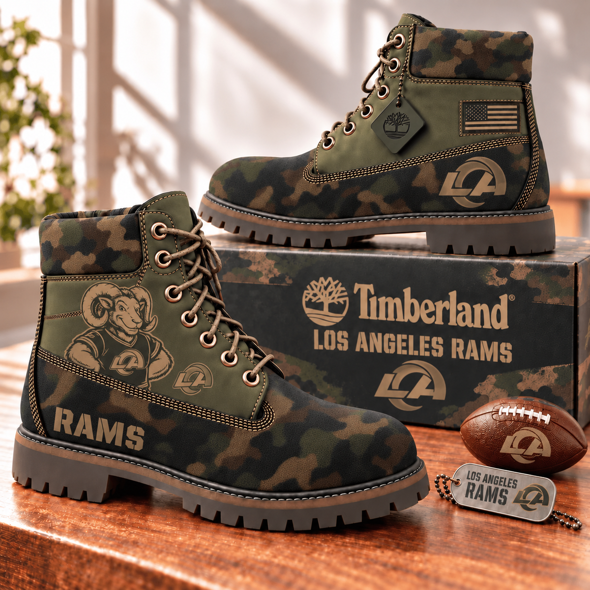 Premium NFL LAR Camo Boots V3