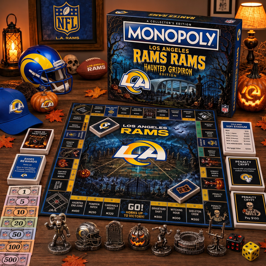 Premium NFL LAR Halloween Monopoly Collector’s Edition Board Game V2