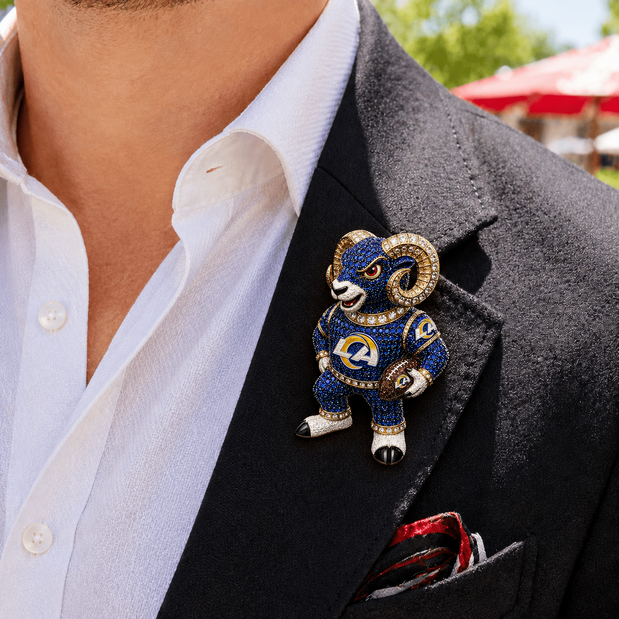 Premium NFL LAR Luxury Sculptural Brooch