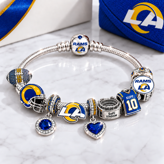 Premium NFL LAR Team Spirit Charm Bracelet V8