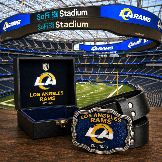 Premium NFL LAR Vintage Heritage Leather Belt