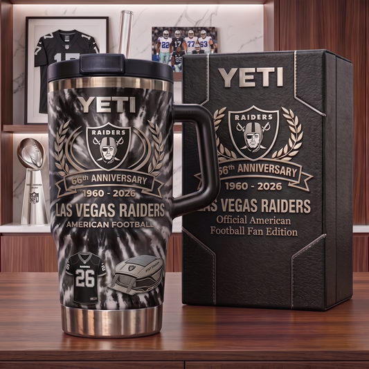 Premium NFL LV Anniversary Flame Heritage Handle Tumbler