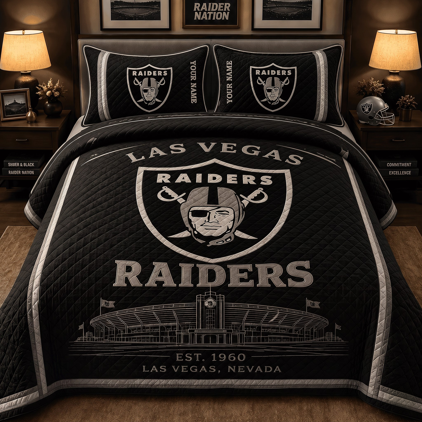 Premium NFL LV Bedding Sets Luxury
