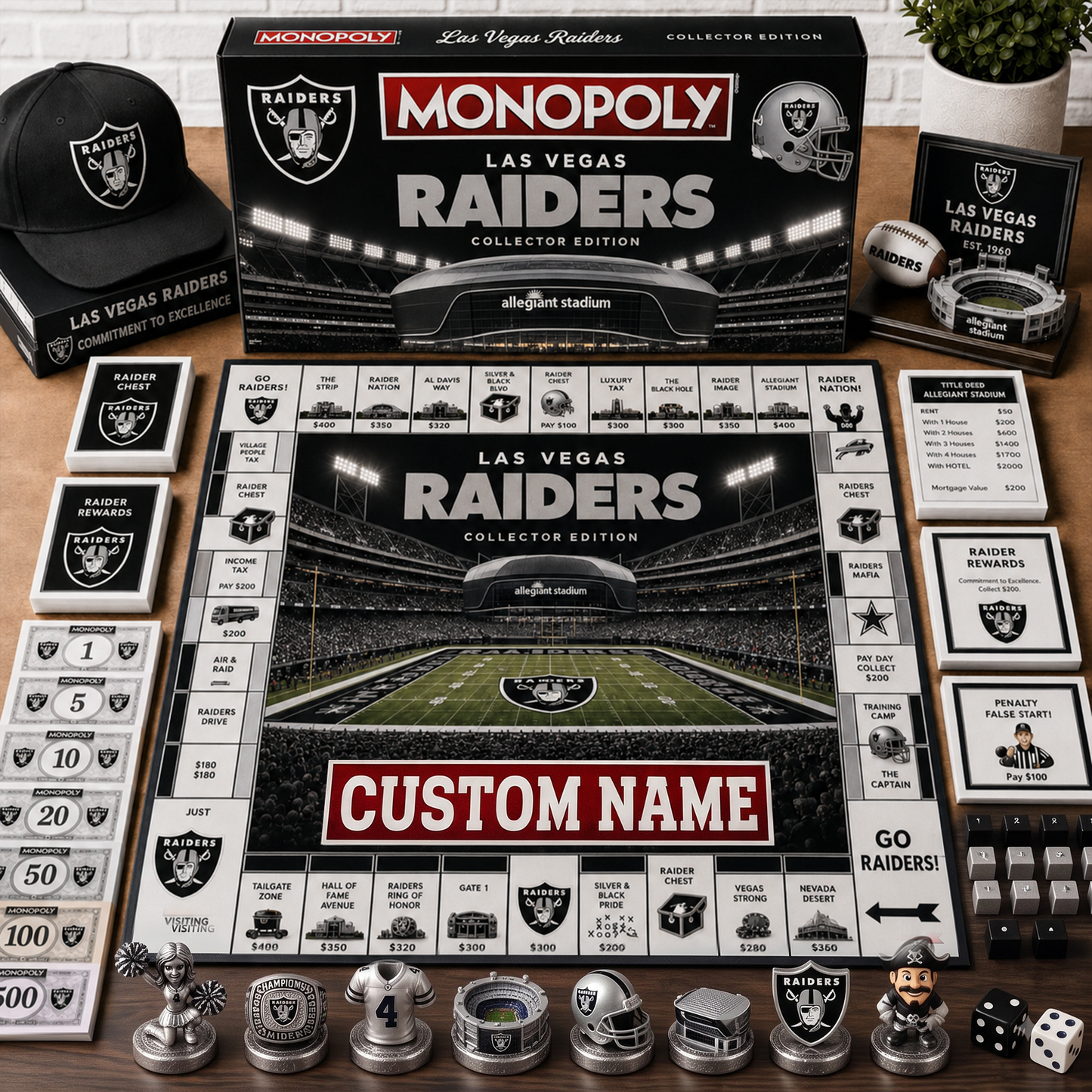 Premium NFL LV Collector’s Edition Board Game Custom name