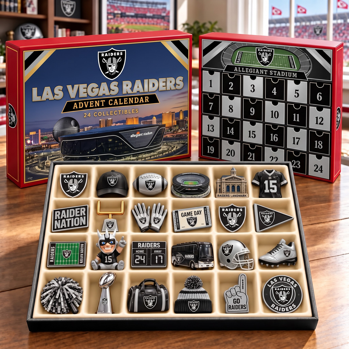 Premium NFL LV Team Spirit 24-Piece Advent Calendar V3