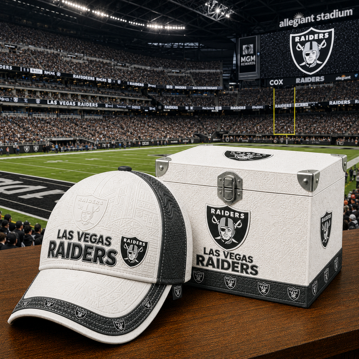Premium NFL LVR Embossed Leather Cap