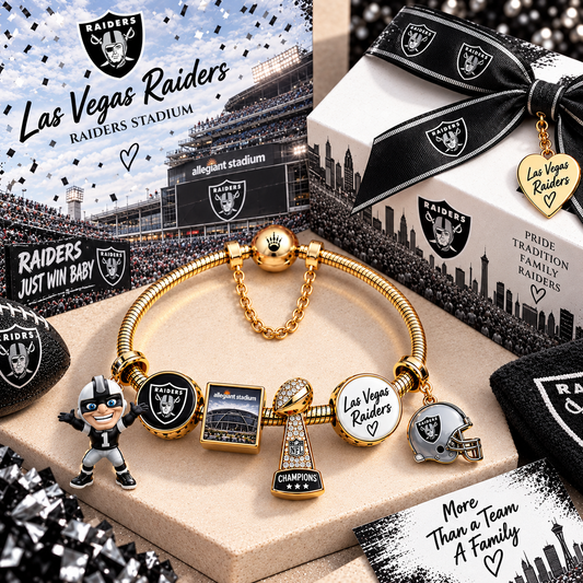 Premium NFL LVR Fan Legacy Gold Charm Bracelet V7