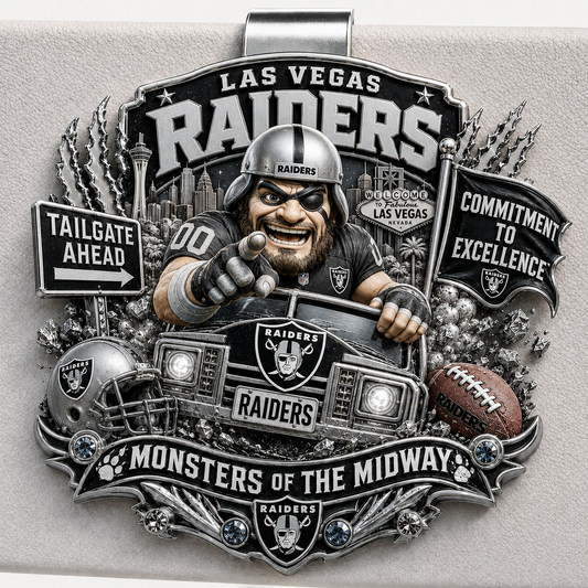 Premium NFL LVR Mascot Tailgate 3D Car Visor Clip