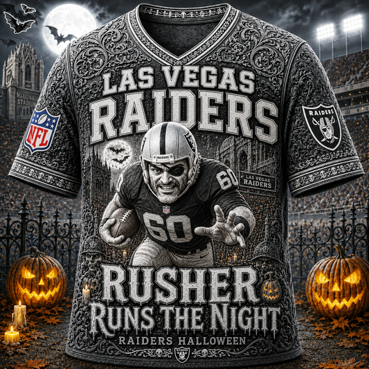 Premium NFL LVR Runs the Night Halloween Mascot T-shirt