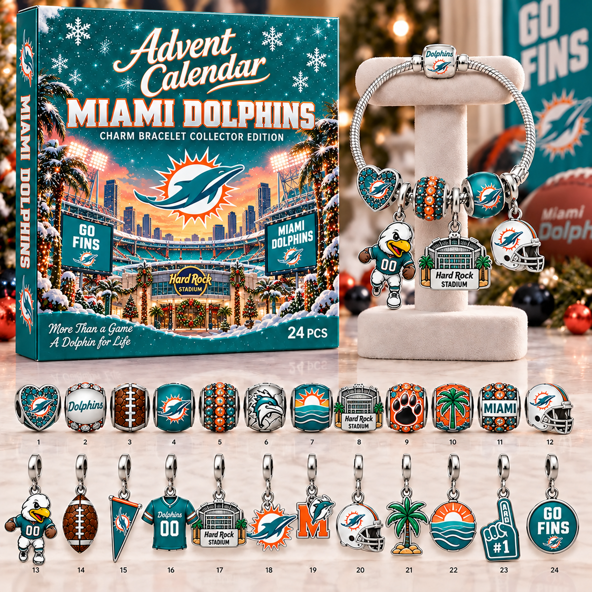 Premium NFL MD Advent Calendar Charm Bracelet Set V5