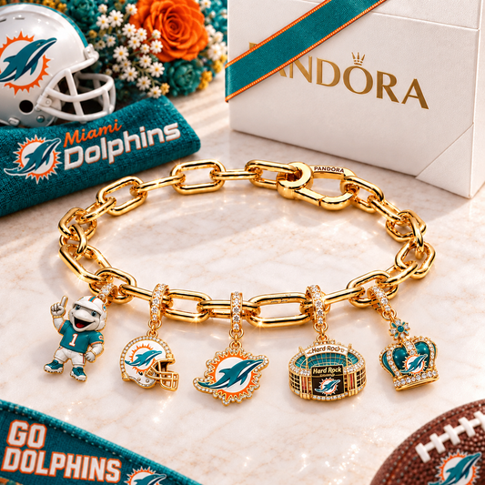 Premium NFL MD Game Day Gold Charm Bracelet V5
