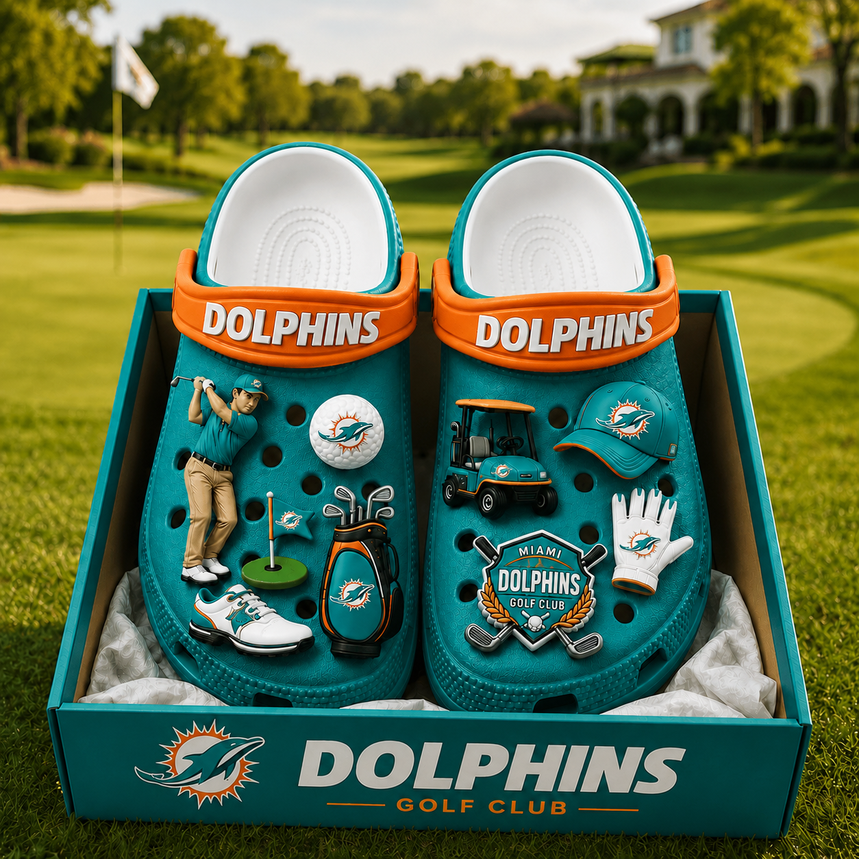 Premium NFL MD Golf Club Charm Clogs