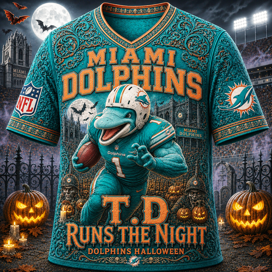 Premium NFL MD Runs the Night Halloween Mascot T-shirt