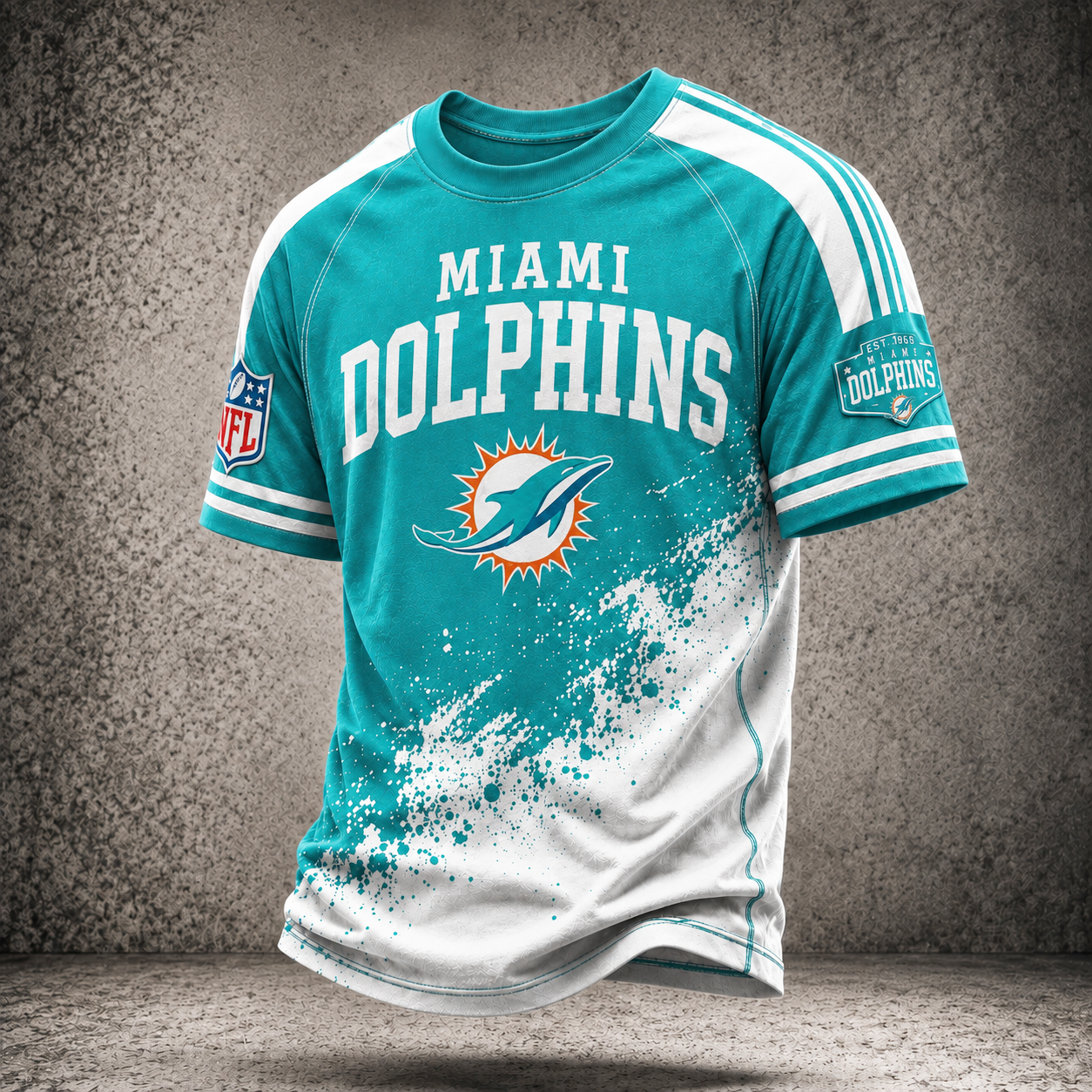 Premium NFL MD Vintage Paint Splatter Performance T-Shirt