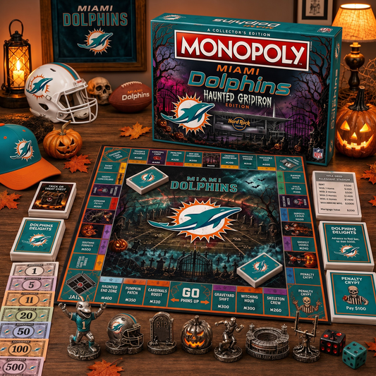 Premium NFL MIA Halloween Monopoly Collector’s Edition Board Game V2
