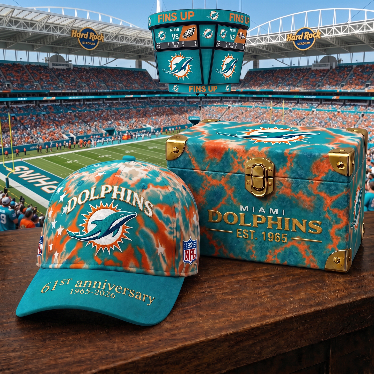 Premium NFL MIA Anniversary Pride Cap