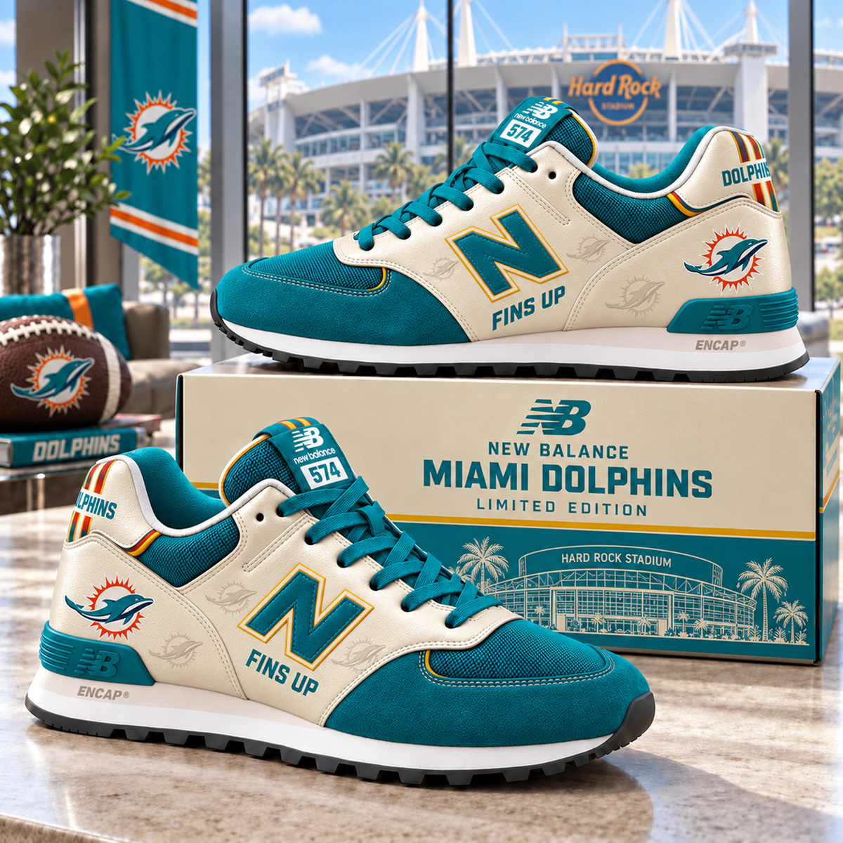 Premium NFL MIA NB 574 Sneaker
