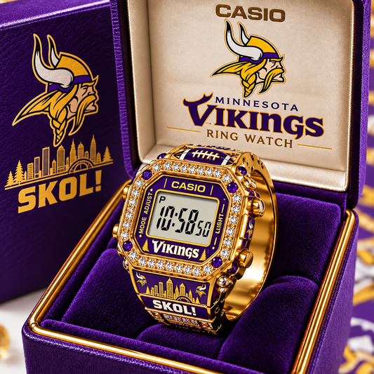Premium NFL MIN Gold Ring Watch