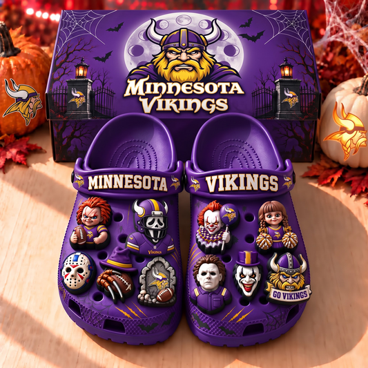 Premium NFL MIN Halloween Clogs