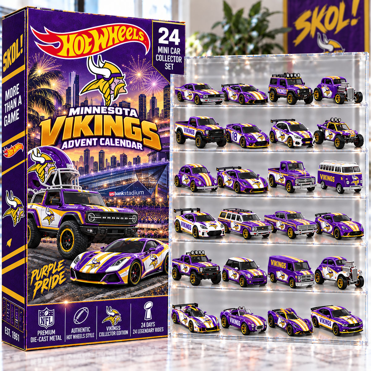 Premium NFL MIN Mini Car Advent Calendar V4
