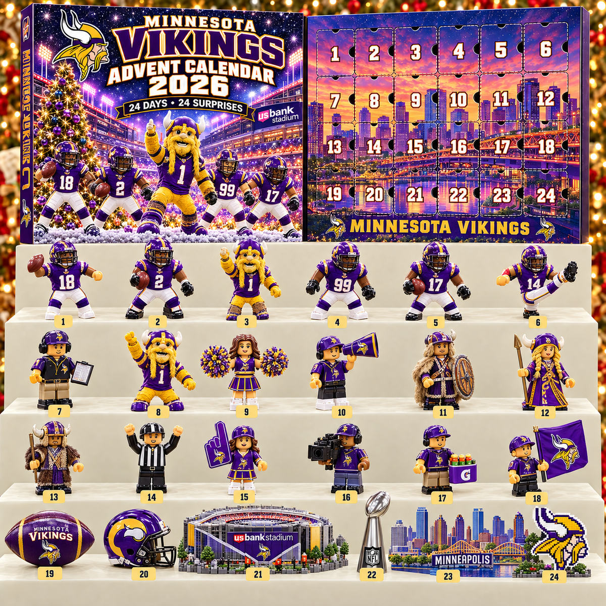Premium NFL MV 24-Piece Football Collectible Advent Calendar V2