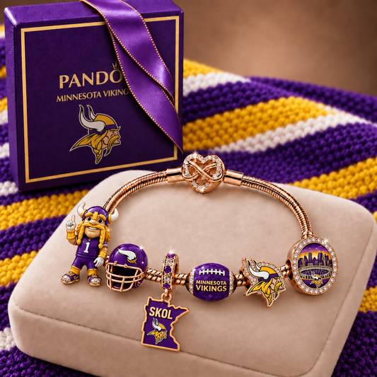 Premium NFL MV Collector Rose Gold Charm Bracelet V6