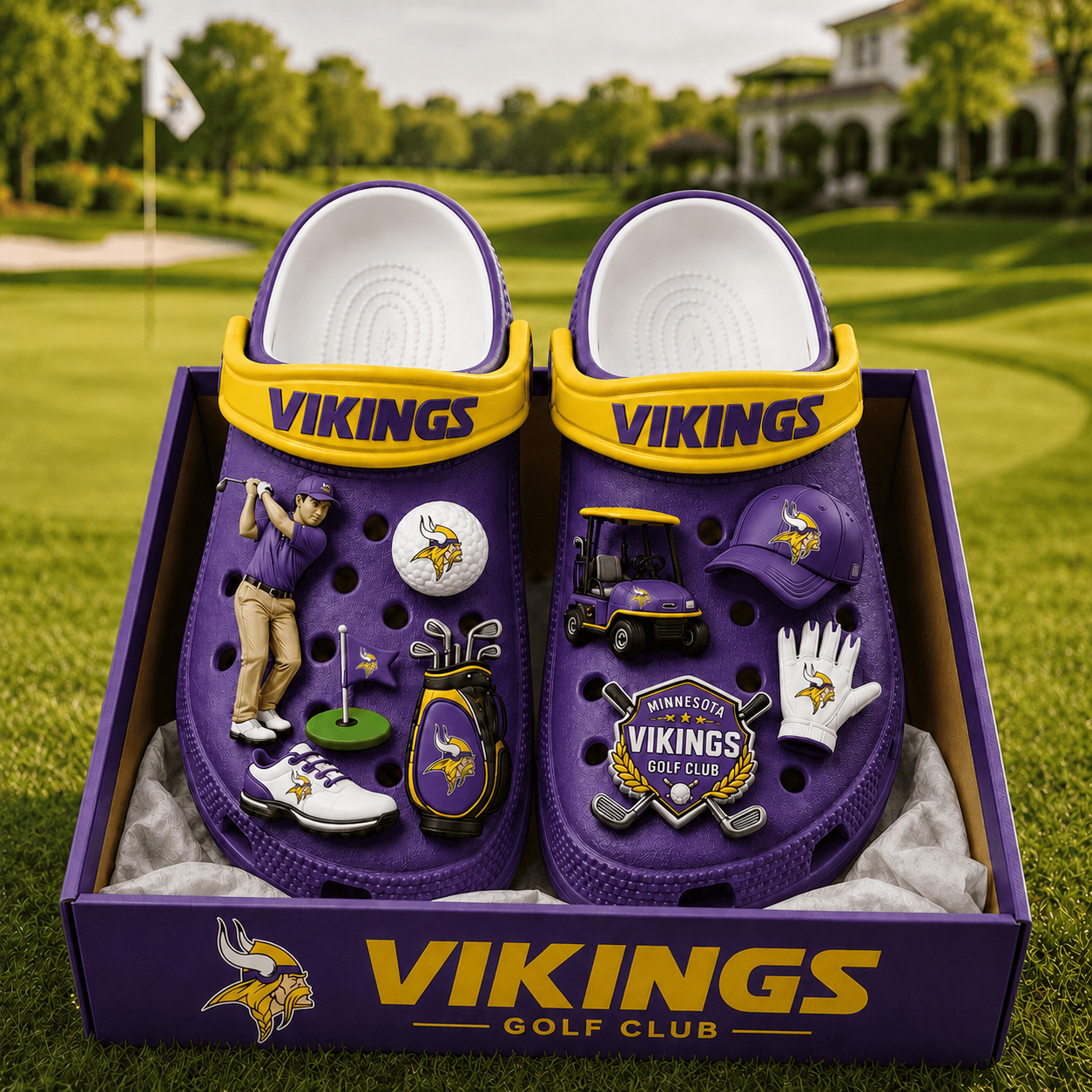 Premium NFL MV Golf Club Charm Clogs