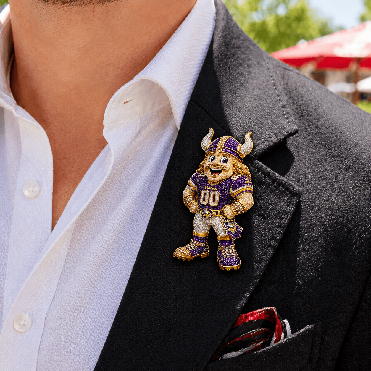 Premium NFL MV Luxury Sculptural Brooch