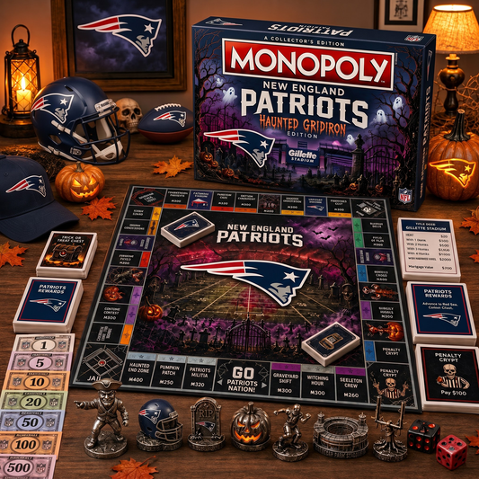 Premium NFL NE Halloween Monopoly Collector’s Edition Board Game V2
