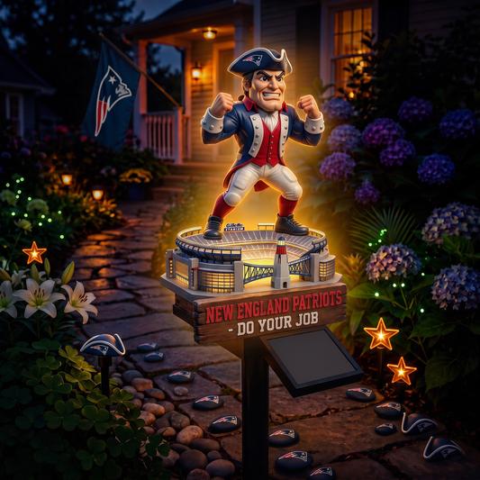 Premium NFL NE Mascot Stadium LumiGarden Solar Lights