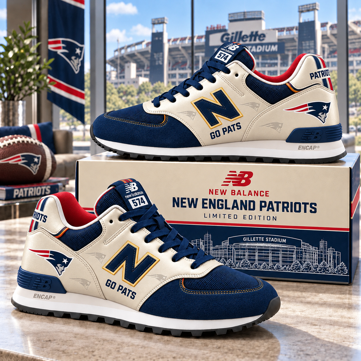 Premium NFL NE NB 574 Sneaker