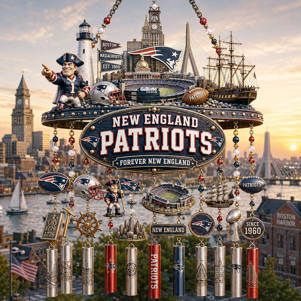 Premium NFL NEP Heritage Wind Chime