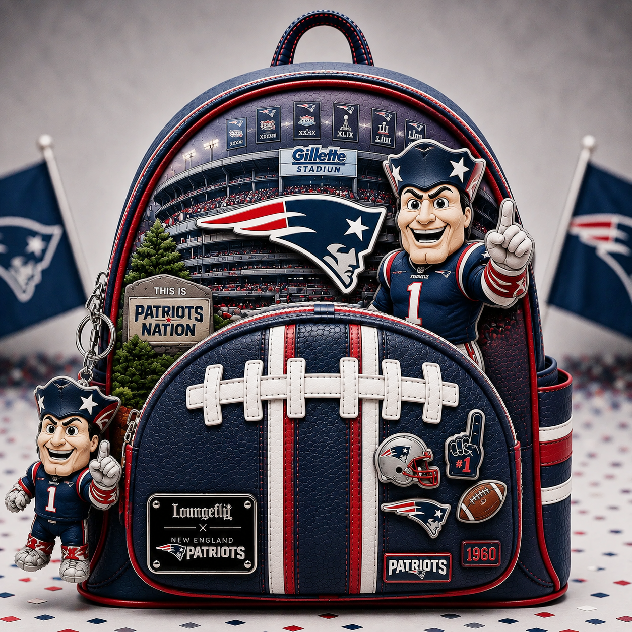 Premium NFL NEP Mascot Football Fan Backpack