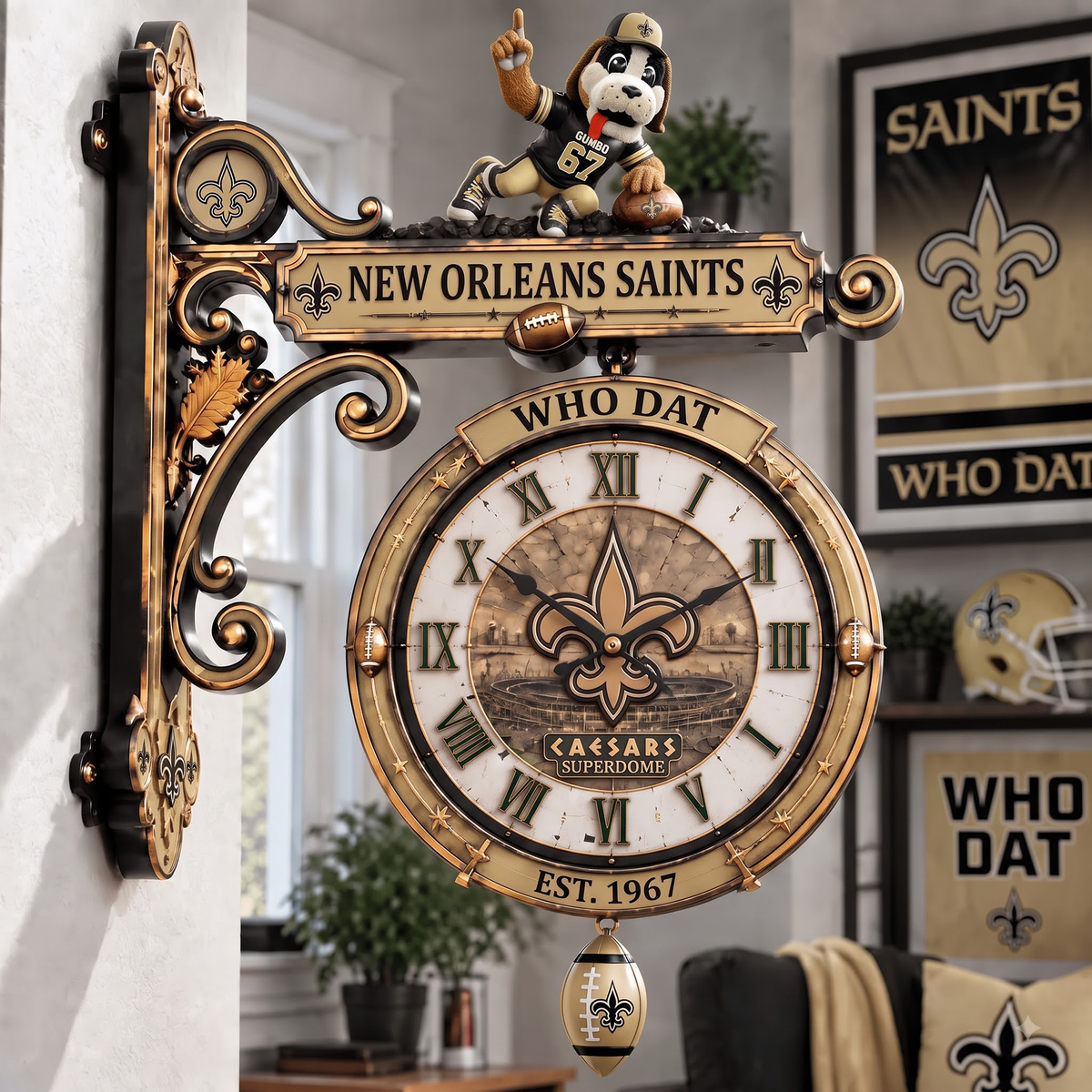 Premium NFL NO Illuminating Collector Wall Clock