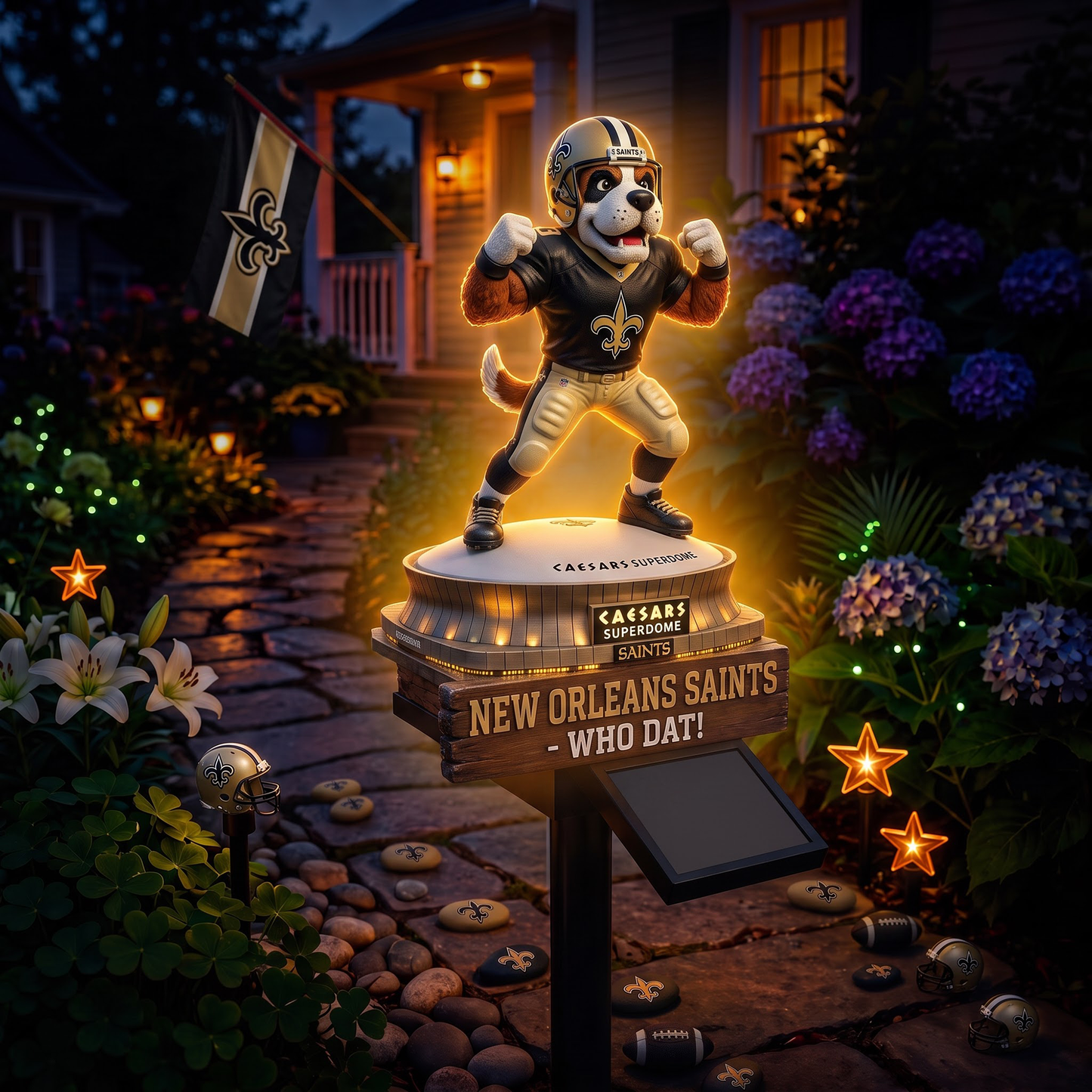 Premium NFL NO Mascot Stadium LumiGarden Solar Lights